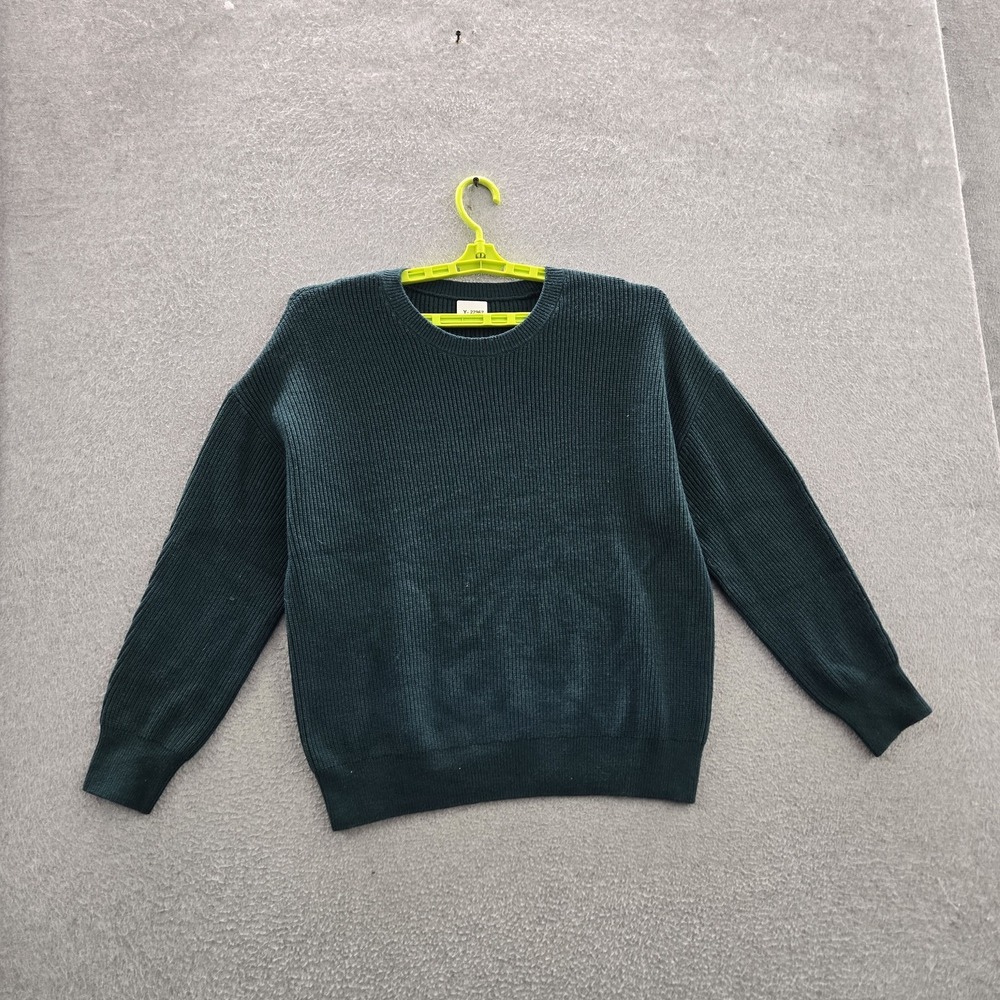 Express Women Sweater M Green Nylon Rayon Long Sleeve Relaxed‎ Ultrasoft NWT